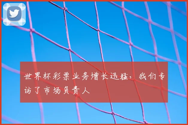 世界杯彩票业务增长迅猛,我们专访了市场负责人